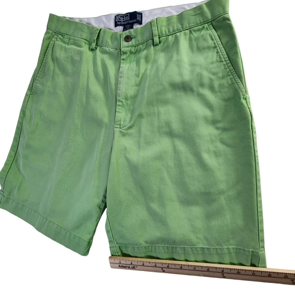 Vintage Polo Ralph Lauren Prospect Chino Shorts Mens Size 33 Green Preppy